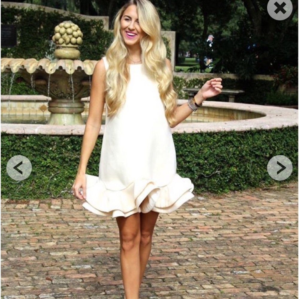 CREAM Ruffle Dress size M